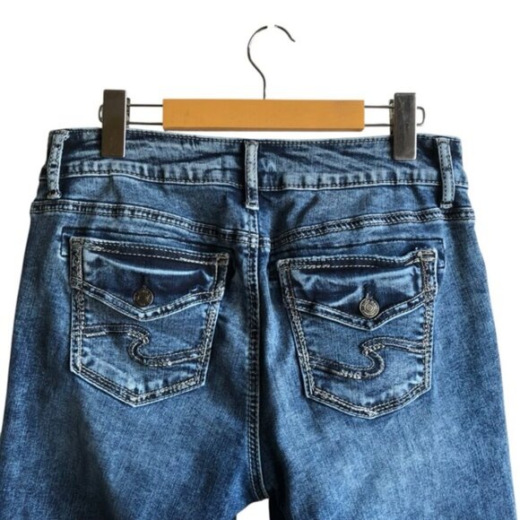 Silver Elyse Curvy Fit Mid Rise Slim Bootcut Jeans Size 28 - Picture 8 of 15